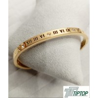 ROMEN RAKAM ZİRKON TAŞLI GOLD RENK KELEPÇE BİLEKLİK