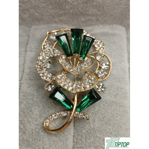 GOLD RENK ÇİÇEK MODEL ZİRKON TAŞLI BROŞ GOLD RENK ÇİÇEK MODEL ZİRKON TAŞLI BROŞ