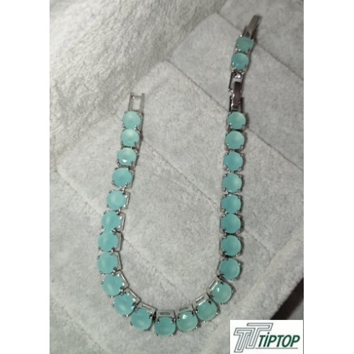 KRİSTAL TAŞLI  AÇIK YEŞİL BİLEKLİK