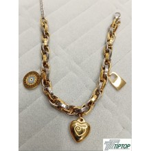 GEÇMELİ ZİNCİR ÜÇ RENK CHARM BİLEKLİK GEÇMELİ ZİNCİR ÜÇ RENK CHARM BİLEKLİK