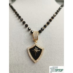 KUTUP YILDIZ  MOTİFLİ KALKAN MODEL GOLD RENK KOLYE