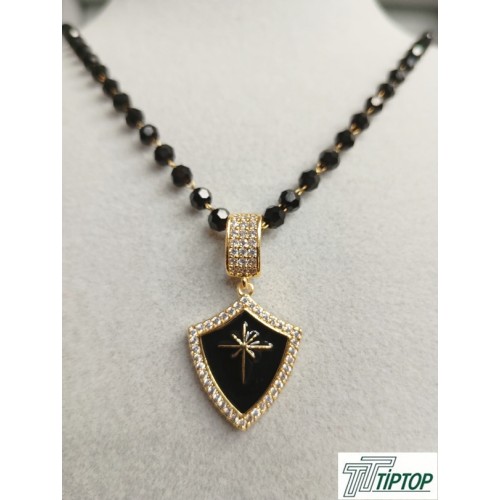 KUTUP YILDIZ  MOTİFLİ KALKAN MODEL GOLD RENK KOLYE