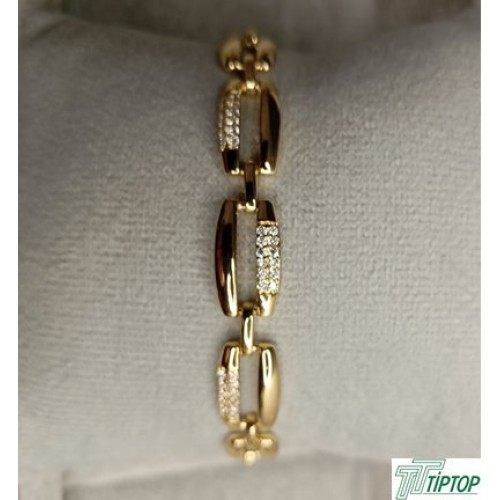  GOLD RENK ZİNCİR MODEL ZİRKON TAŞLI BİLEKLİK