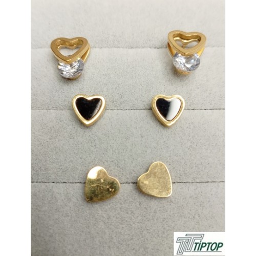 KALP MOTİF GOLD RENK KÜPE SET