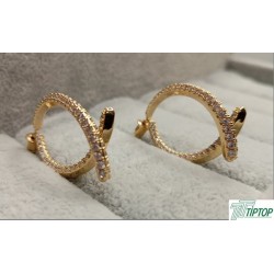 GOLD RENK YARIM DAİRE KAVİSLİ ZİRKON TAŞLI KÜPE GOLD RENK YARIM DAİRE KAVİSLİ ZİRKON TAŞLI KÜPE