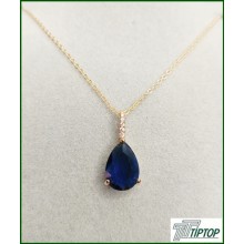 MAVİ DAMLA TAŞ KOLYE