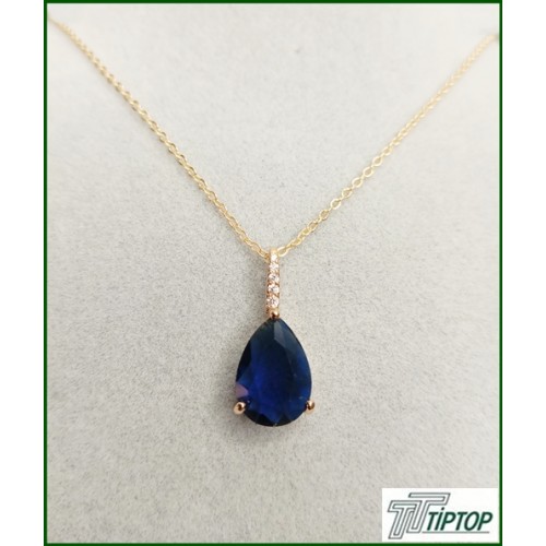 MAVİ DAMLA TAŞ KOLYE