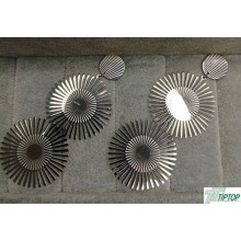 GÜMÜŞ RENK İKİLİ GÜNEŞ MODEL SALLANTILI KÜPE