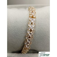 RODYUM KAPLAMA 3MM OVAL KRİSTAL ZİRKON TAŞLI SU YOLU BİLEKLİK