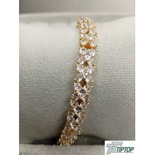 RODYUM KAPLAMA 3MM OVAL KRİSTAL ZİRKON TAŞLI SU YOLU BİLEKLİK