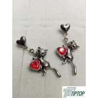 KALPLİ KEDİ GOTİK KÜPE