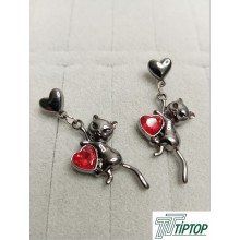 KALPLİ KEDİ GOTİK KÜPE