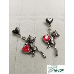 KALPLİ KEDİ GOTİK KÜPE