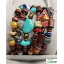 DOĞAL TAŞLI ASANSÖRLÜ BİLEKLİK SET 6 AD. ( AMAZONİT-LAPİS-MERCAN-TURKUAZ-KUVARS)