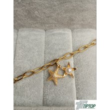  GOLD RENK DENİZ YILDIZI TEMALI BİLEKLİK