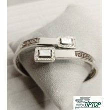 GÜMÜŞ RENK BEYAZ MİNELİ KELEPÇE BİLEKLİK GÜMÜŞ RENK BEYAZ MİNELİ KELEPÇE BİLEKLİK