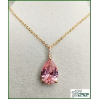 PEMBE DAMLA TAŞ KOLYE