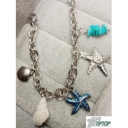 DENİZ TEMALI GÜMÜŞ RENK BİLEKLİK DENİZ TEMALI GÜMÜŞ RENK BİLEKLİK