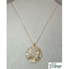 DENİZ TEMALI ZİRKON TAŞLI KOLYE