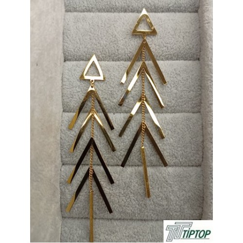 OK SIRALI MODEL GOLD RENK SALLANTILI KÜPE