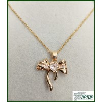 BEYAZ TAŞ KALP FİYONK KOLYE