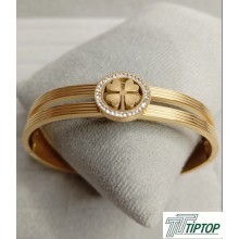 YONCA MODEL ZİRKON TAŞLI GOLD RENK KELEPÇE BİLEKLİK YONCA MODEL ZİRKON TAŞLI GOLD RENK KELEPÇE BİLEKLİK