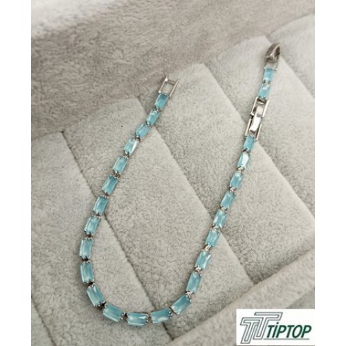 KRİSTAL TAŞLI AÇIK MAVİ BİLEKLİK