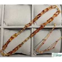 ATAÇ MODEL GOLD RENK KOLYE - TOP MODEL ÇOK RENKLİ 3'LÜ ZİNCİR BİLEKLİK SETİ