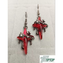 YILDIZ TAŞLI DAMLAYAN GOTİK KÜPE