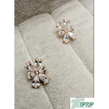 GOLD RENK ÇİÇEK MODEL ZİRKON TAŞLI 