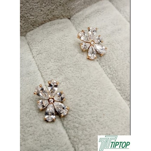 GOLD RENK ÇİÇEK MODEL ZİRKON TAŞLI GOLD RENK ÇİÇEK MODEL ZİRKON TAŞLI