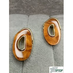 KAHVERENGİ MİNELİ GOLD RENK KÜPE KAHVERENGİ MİNELİ GOLD RENK KÜPE