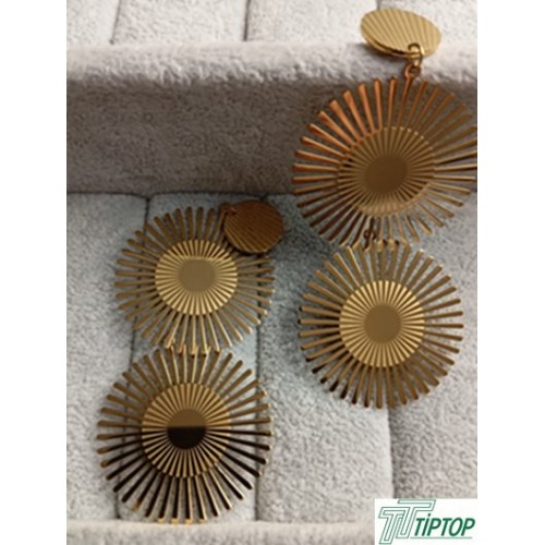 GOLD RENK İKİLİ GÜNEŞ MODEL SALLANTILI KÜPE GOLD RENK İKİLİ GÜNEŞ MODEL SALLANTILI KÜPE