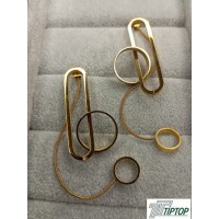 GOLD RENK ZİNCİR - HALKA SALLANTILI KÜPE