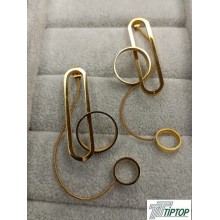 GOLD RENK ZİNCİR - HALKA SALLANTILI KÜPE