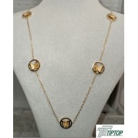 HALKA KELEBEK MODEL GOLD RENK KOLYE