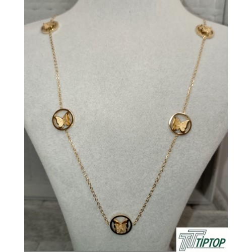 HALKA KELEBEK MODEL GOLD RENK KOLYE