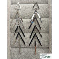 OK SIRALI MODEL GÜMÜŞ RENK  SALLANTILI KÜPE