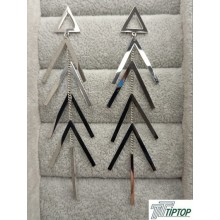 OK SIRALI MODEL GÜMÜŞ RENK  SALLANTILI KÜPE