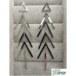 OK SIRALI MODEL GÜMÜŞ RENK  SALLANTILI KÜPE