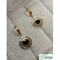 SİYAH OPAL TAŞLI GOLDRENK SALLANTILI KÜPE