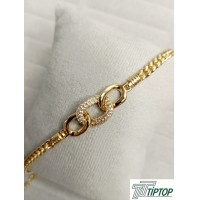 ZİRKON TAŞLI ZİNCİR HALKALI BİLEKLİK