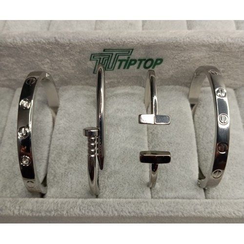 GÜMÜŞ RENK 4 LÜ ÇELİK BİLEKLİK SET