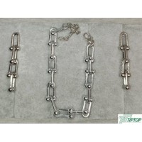 GÜMÜŞ RENK ÇELİK  KÜPE BİLEKLİK VE SETİ