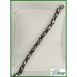 GÜMÜŞ-SİYAH RENK UNISEX BİLEKLİK