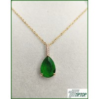 YEŞİL DAMLA TAŞ KOLYE