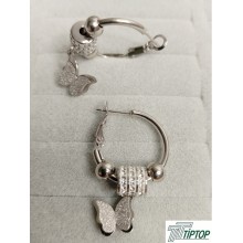 KELEBEK MODEL ZİRKON TAŞLI GÜMÜŞ RENK KÜPE KELEBEK MODEL ZİRKON TAŞLI GÜMÜŞ RENK KÜPE