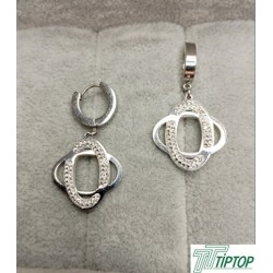 GÜMÜŞ RENK ZİRKON TAŞLI SALLANTILI KÜPE GÜMÜŞ RENK ZİRKON TAŞLI SALLANTILI KÜPE