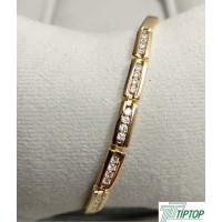 GOLD RENK DİKDÖRTGEN MODEL ZİRKON TAŞLI BİLEKLİK