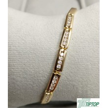 GOLD RENK DİKDÖRTGEN MODEL ZİRKON TAŞLI BİLEKLİK